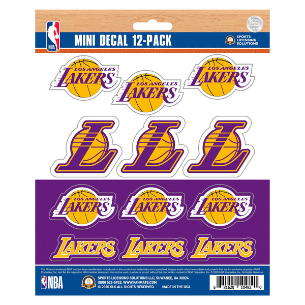 NBA - Los Angeles Lakers Mini Decal 12-pk