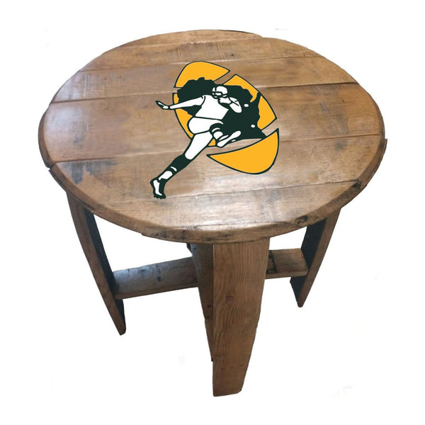 -Oak Barrel Table-True Sports Fan