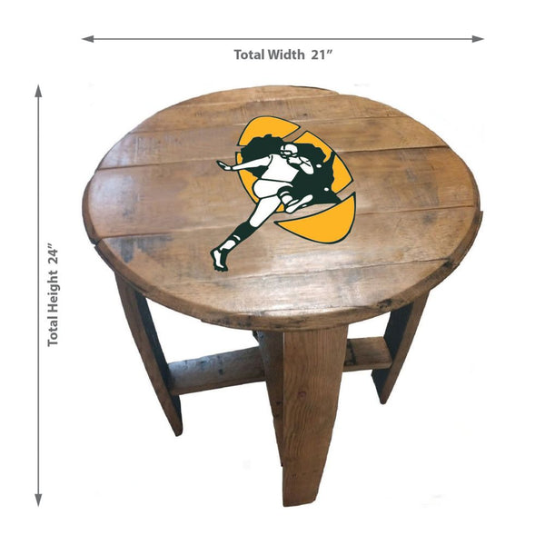 -Oak Barrel Table-True Sports Fan