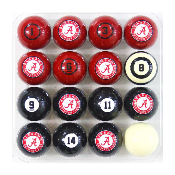 Alabama Crimson Tide Billiard Balls with Numbers