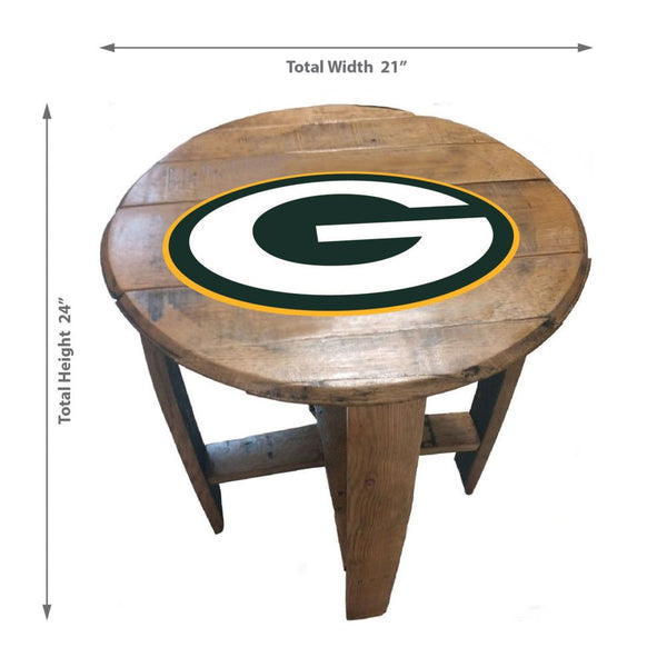 -Oak Barrel Table-True Sports Fan