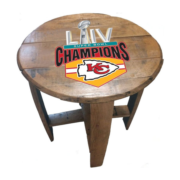 -Oak Barrel Table-True Sports Fan