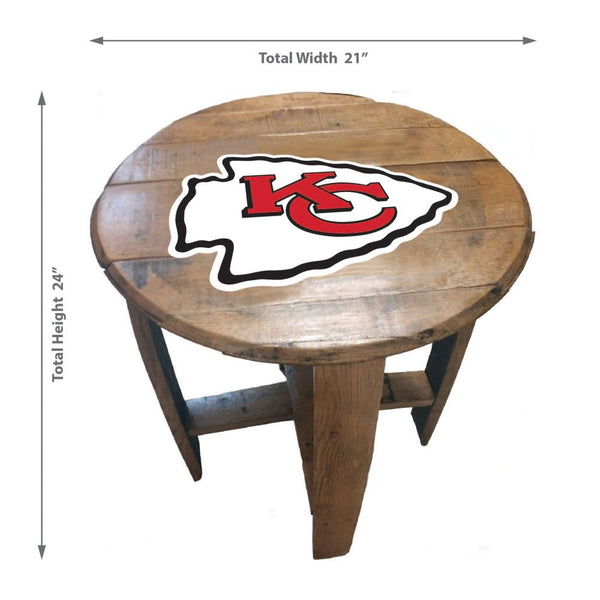 -Oak Barrel Table-True Sports Fan