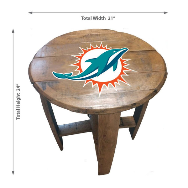 -Oak Barrel Table-True Sports Fan