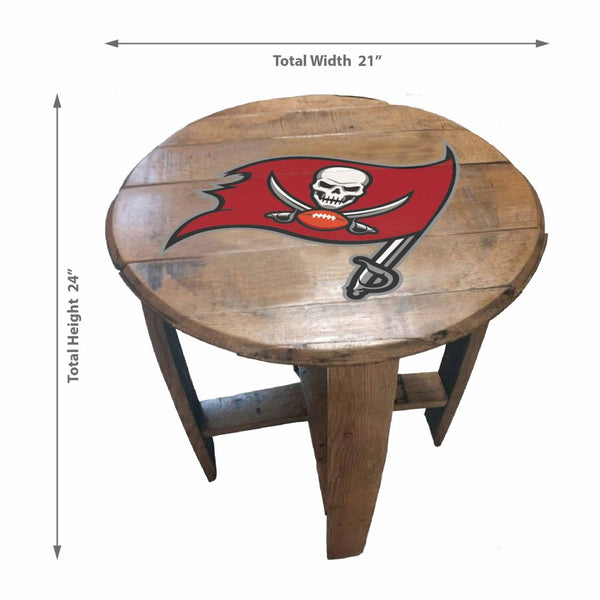 -Oak Barrel Table-True Sports Fan