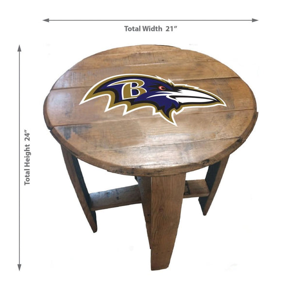 -Oak Barrel Table-True Sports Fan