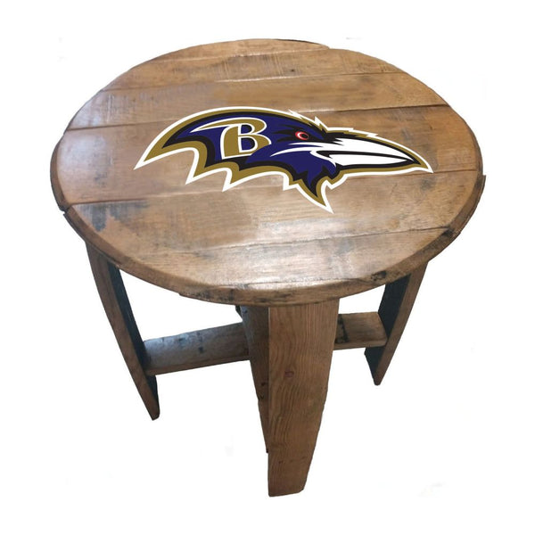 -Oak Barrel Table-True Sports Fan