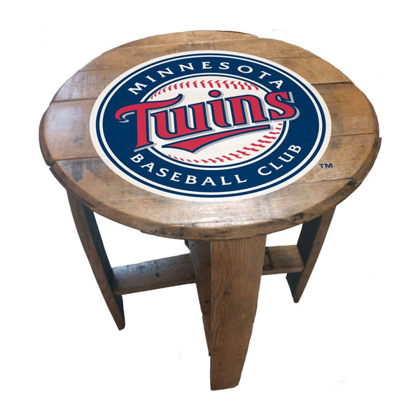 -Oak Barrel Table-True Sports Fan