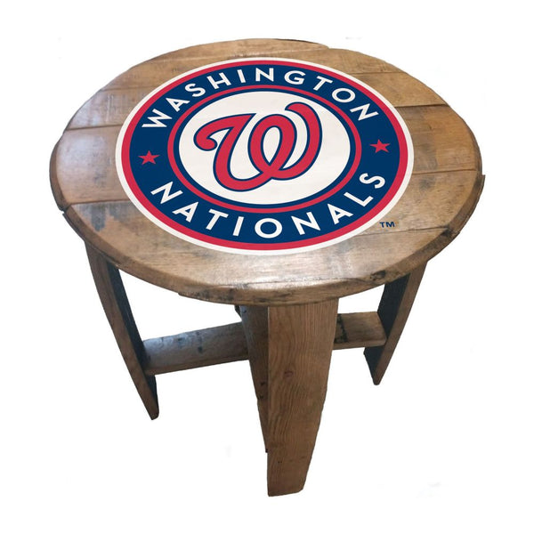 -Oak Barrel Table-True Sports Fan