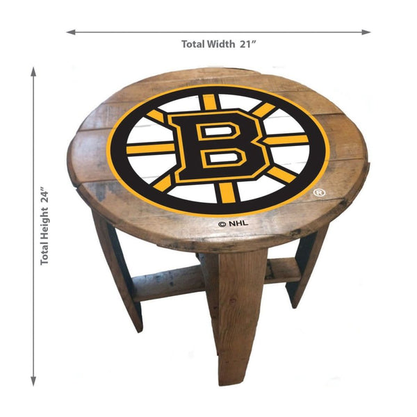 -Oak Barrel Table-True Sports Fan