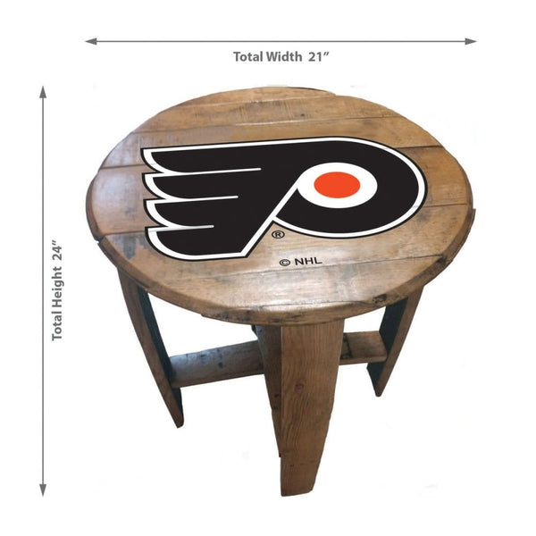 -Oak Barrel Table-True Sports Fan