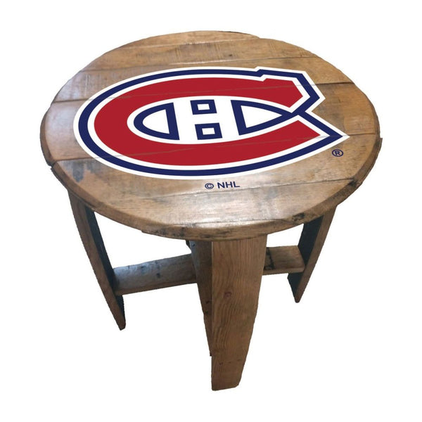 -Oak Barrel Table-True Sports Fan