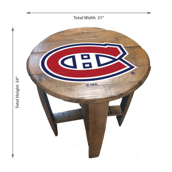 -Oak Barrel Table-True Sports Fan