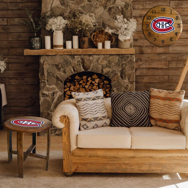 -Oak Barrel Table-True Sports Fan