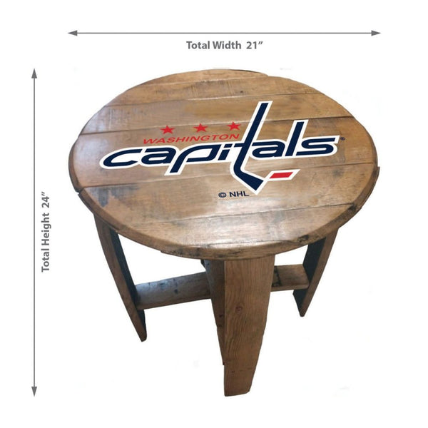 -Oak Barrel Table-True Sports Fan