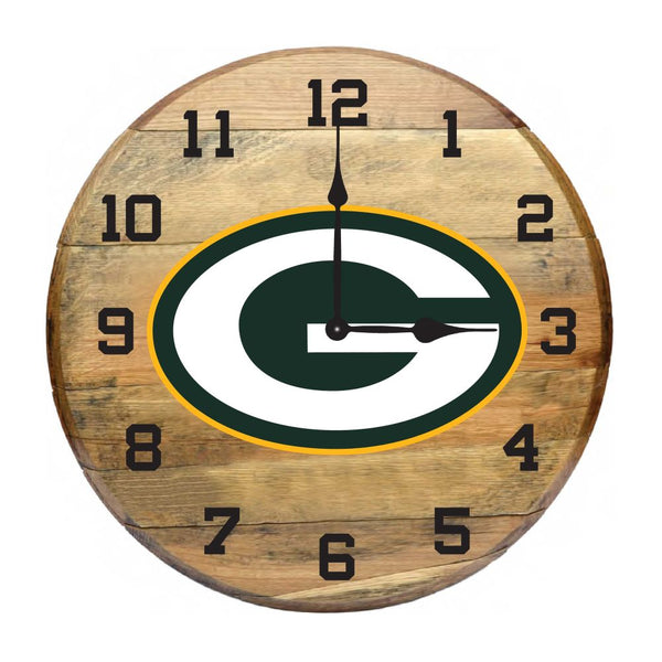 -Oak Barrel Clock-True Sports Fan