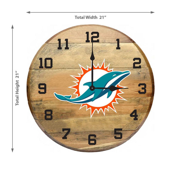 -Oak Barrel Clock-True Sports Fan
