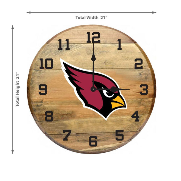 -Oak Barrel Clock-True Sports Fan