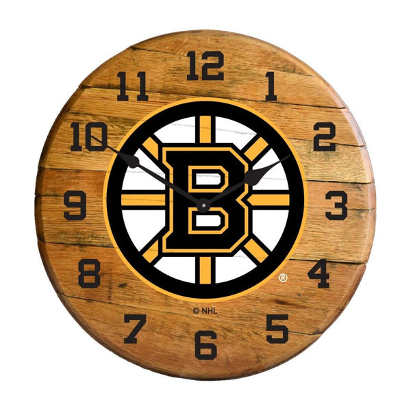 -Oak Barrel Clock-True Sports Fan