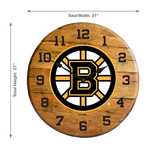 -Oak Barrel Clock-True Sports Fan