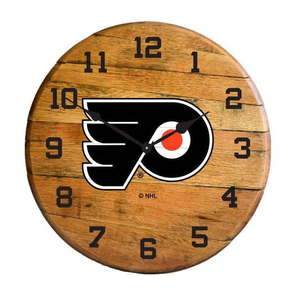 -Oak Barrel Clock-True Sports Fan