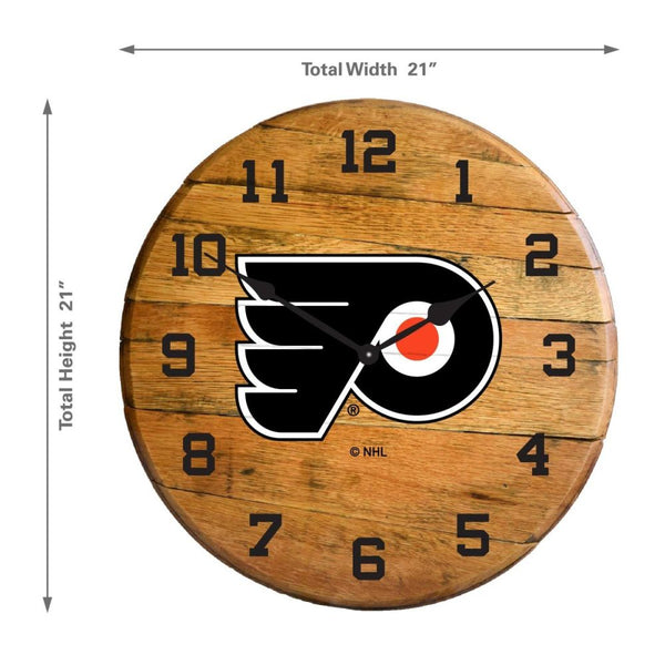 -Oak Barrel Clock-True Sports Fan