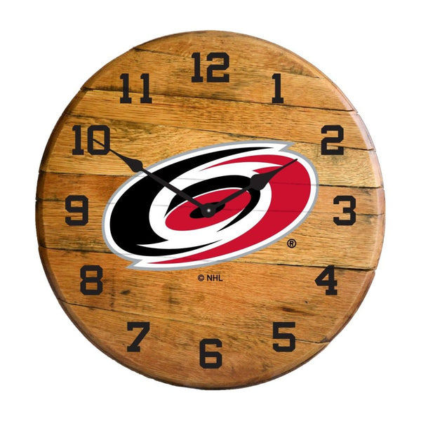 -Oak Barrel Clock-True Sports Fan