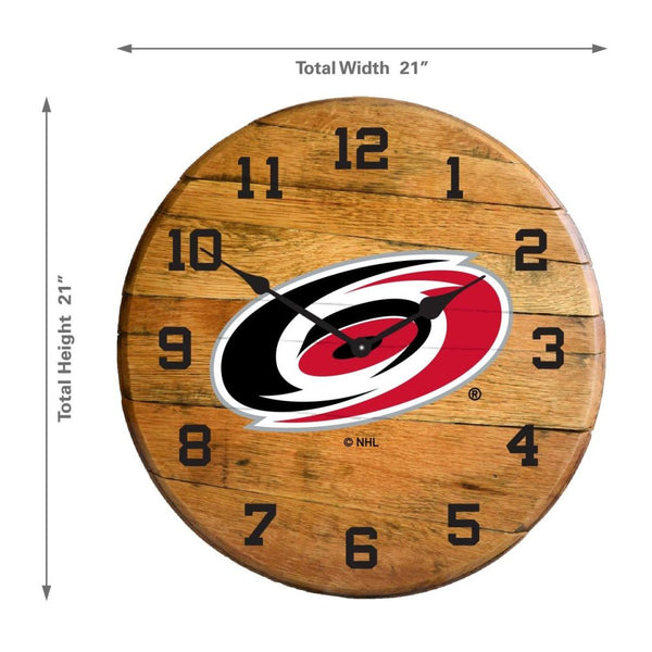 -Oak Barrel Clock-True Sports Fan