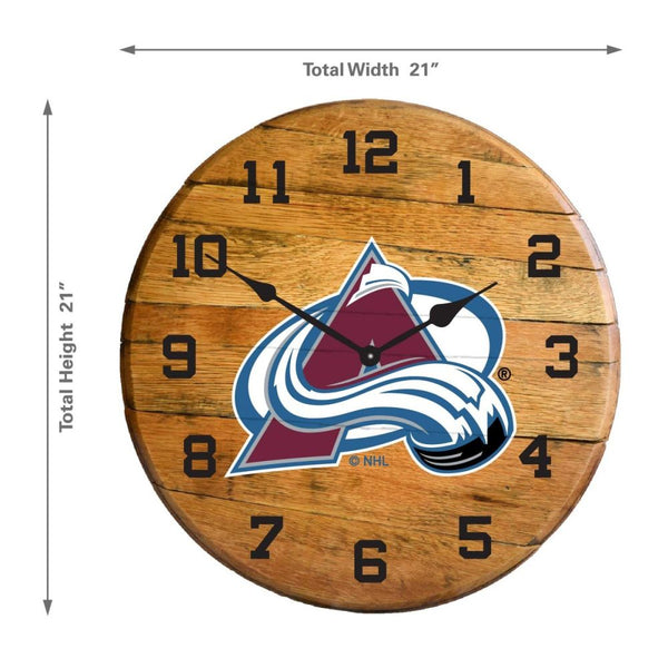 -Oak Barrel Clock-True Sports Fan
