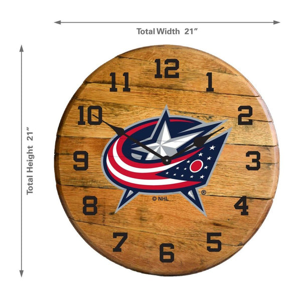 -Oak Barrel Clock-True Sports Fan