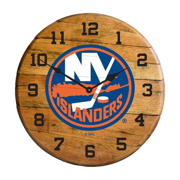 -Oak Barrel Clock-True Sports Fan