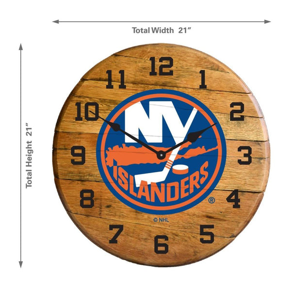 -Oak Barrel Clock-True Sports Fan