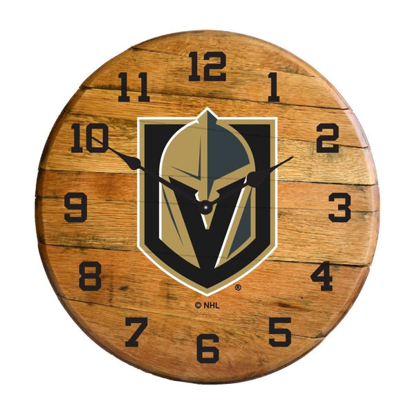 -Oak Barrel Clock-True Sports Fan