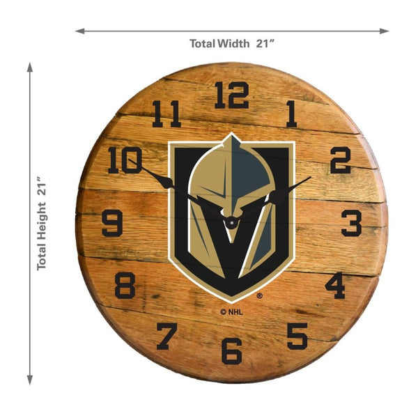 -Oak Barrel Clock-True Sports Fan