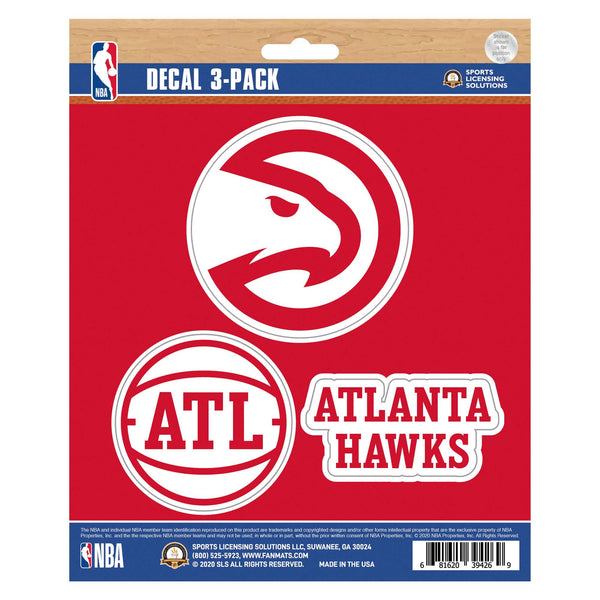 NBA - Atlanta Hawks Decal 3-pk