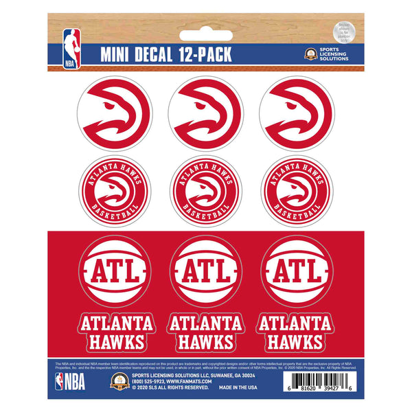 NBA - Atlanta Hawks Mini Decal 12-pk