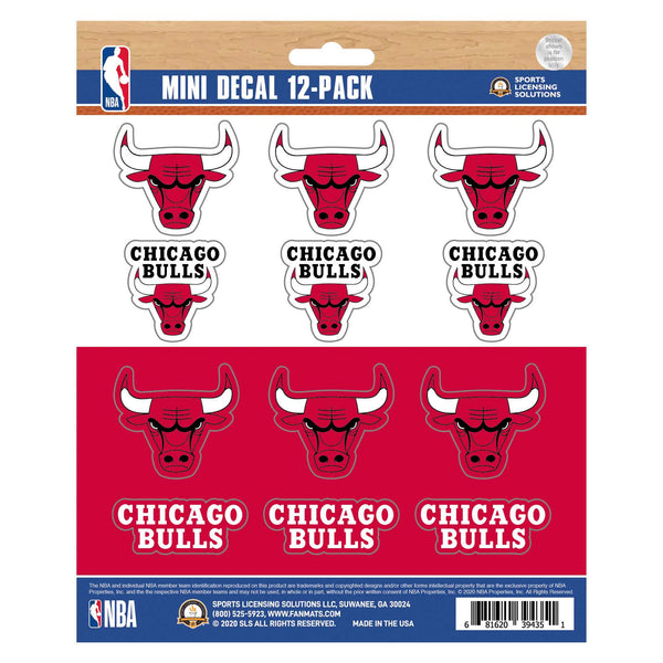 NBA - Chicago Bulls Mini Decal 12-pk