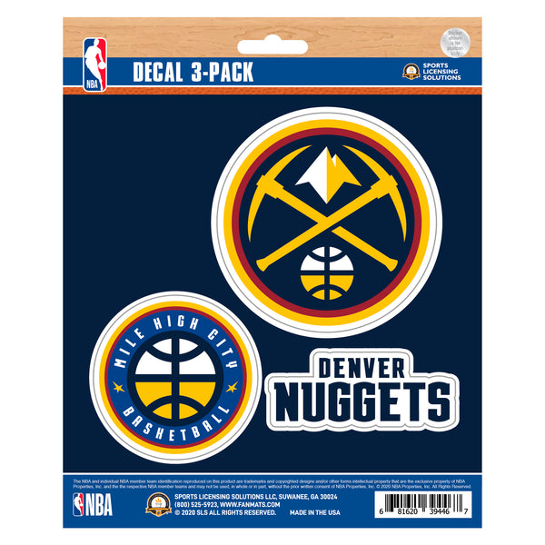 NBA - Denver Nuggets Decal 3-pk