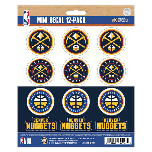 NBA - Denver Nuggets Mini Decal 12-pk