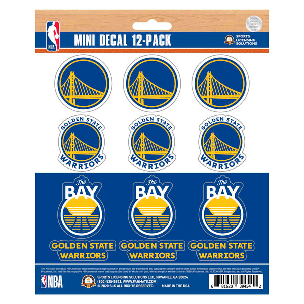 NBA - Golden State Warriors Mini Decal 12-pk