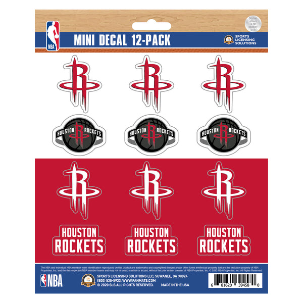 NBA - Houston Rockets Mini Decal 12-pk