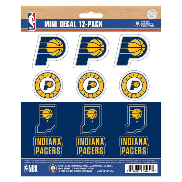 NBA - Indiana Pacers Mini Decal 12-pk