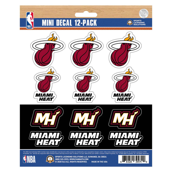 NBA - Miami Heat Mini Decal 12-pk