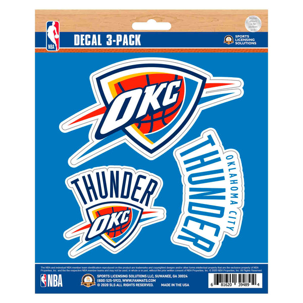 NBA - Oklahoma City Thunder Decal 3-pk