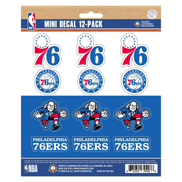 NBA - Philadelphia 76ers Mini Decal 12-pk