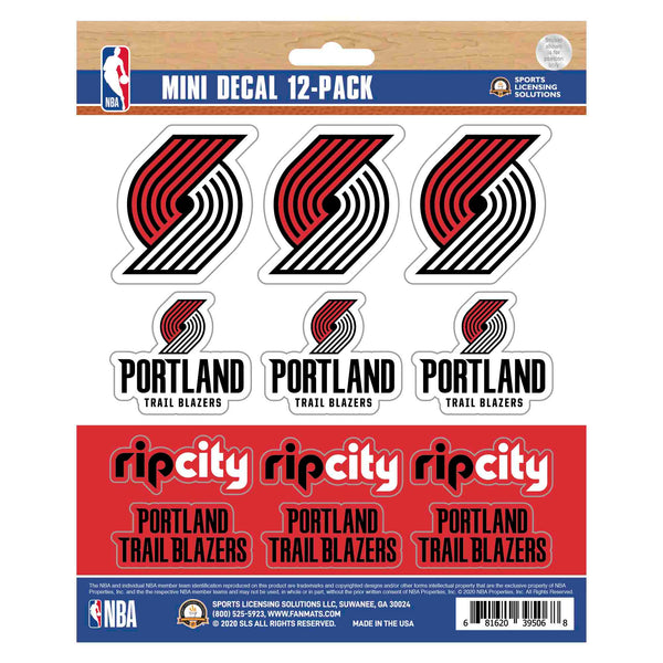 NBA - Portland Trail Blazers Mini Decal 12-pk