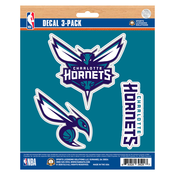NBA - Charlotte Hornets Decal 3-pk