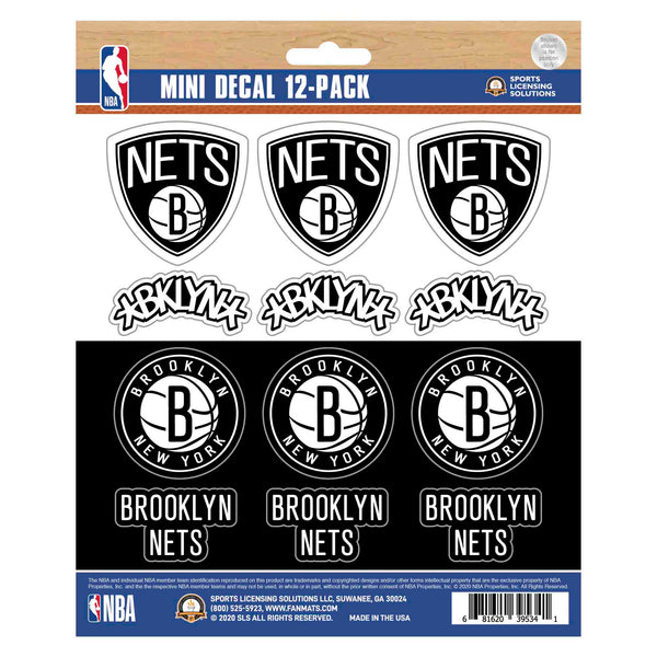 NBA - Brooklyn Nets Mini Decal 12-pk
