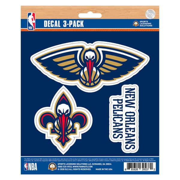 NBA - New Orleans Pelicans Decal 3-pk
