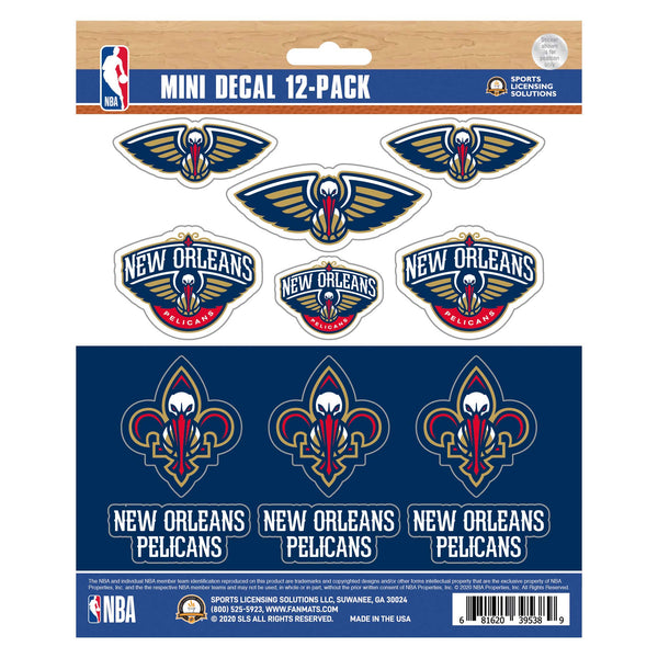 NBA - New Orleans Pelicans Mini Decal 12-pk